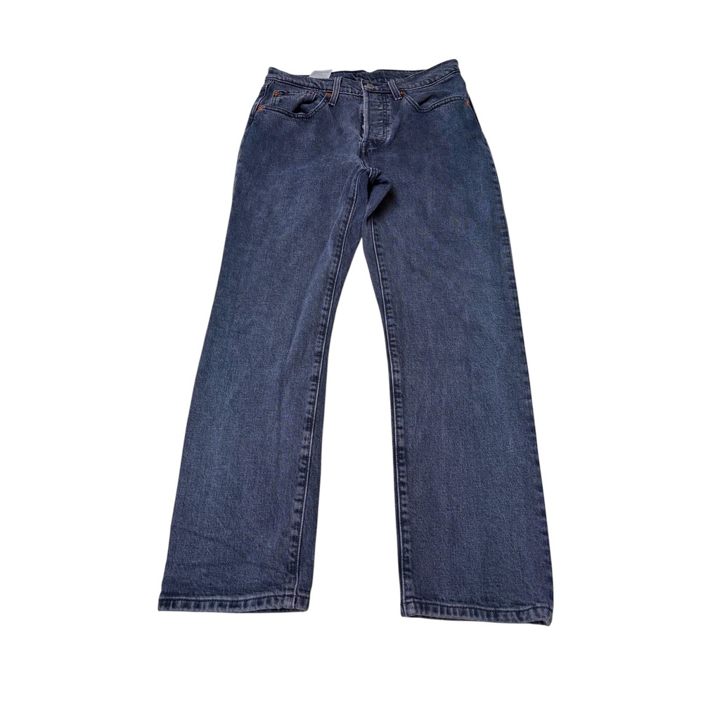 Levis Premium Big E 501 Original Fit Jeans Women 27x26 Dark Wash Blue Button Fly